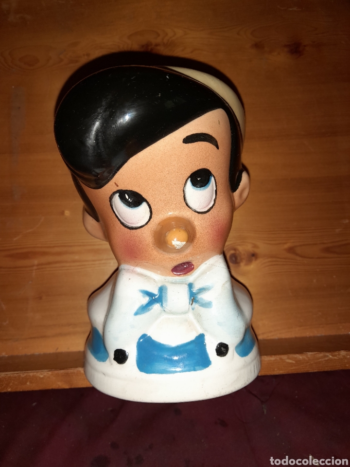 Vintage: ANTIGUA VINTAGE KRAMICA WALT DISNEY CABEZA PINOCHO PORTA LAPIZ?LAPICEROS?CERAMICA? PORCELANA?