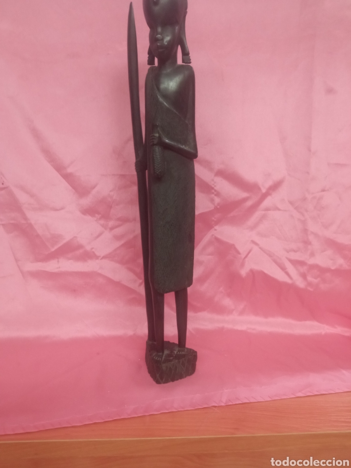 Vintage: Figura de madera africana - Foto 3