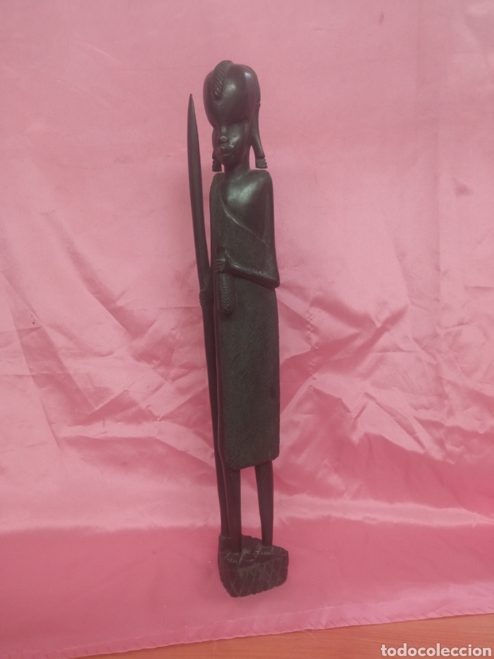 Vintage: Figura de madera africana - Foto 1