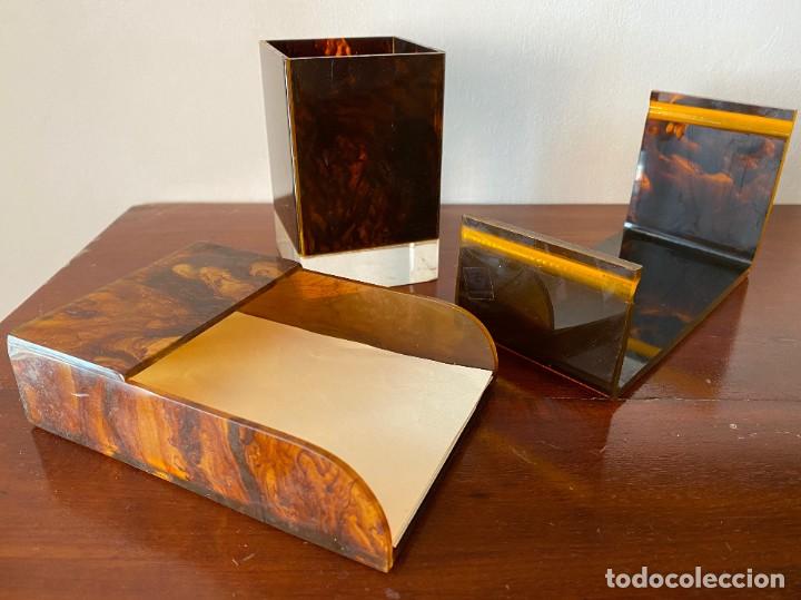 Vintage: Conjunto de tres piezas de escritorio vintage