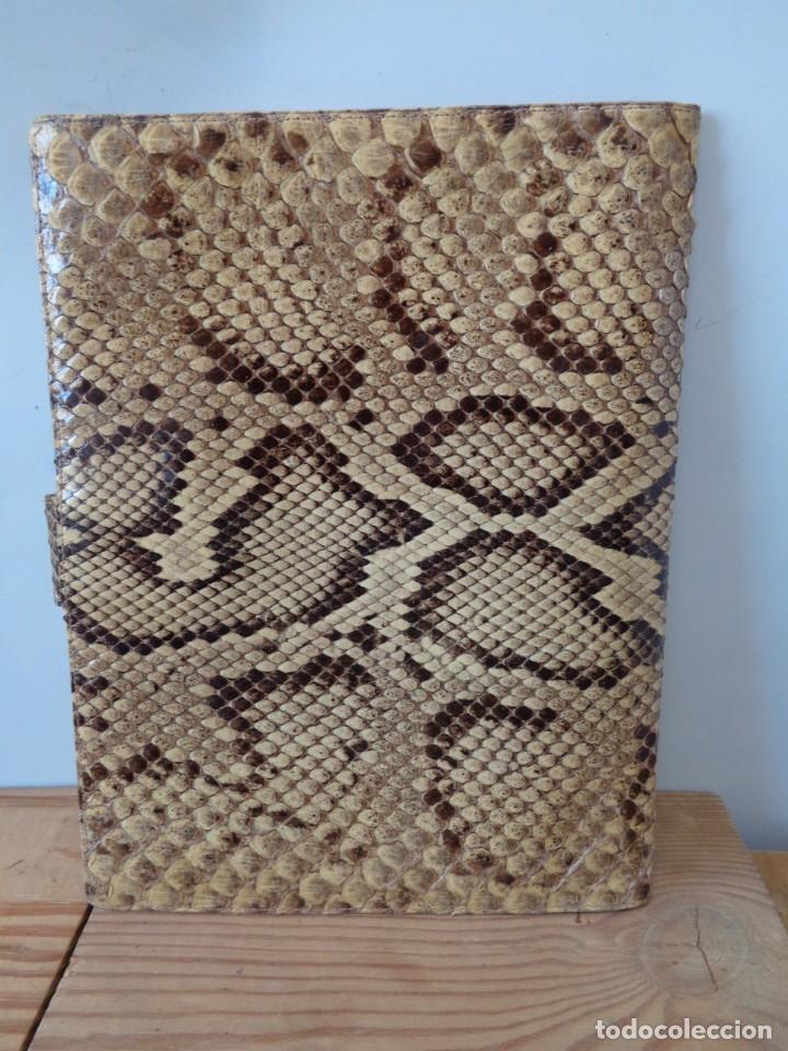 Vintage: &iexcl;&iexcl; PORTA FOLIOS, DOCUMENTOS. De PIEL de SERPIENTE PITON.!! - Foto 4