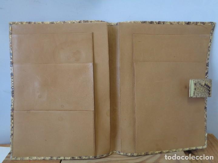 Vintage: &iexcl;&iexcl; PORTA FOLIOS, DOCUMENTOS. De PIEL de SERPIENTE PITON.!! - Foto 9