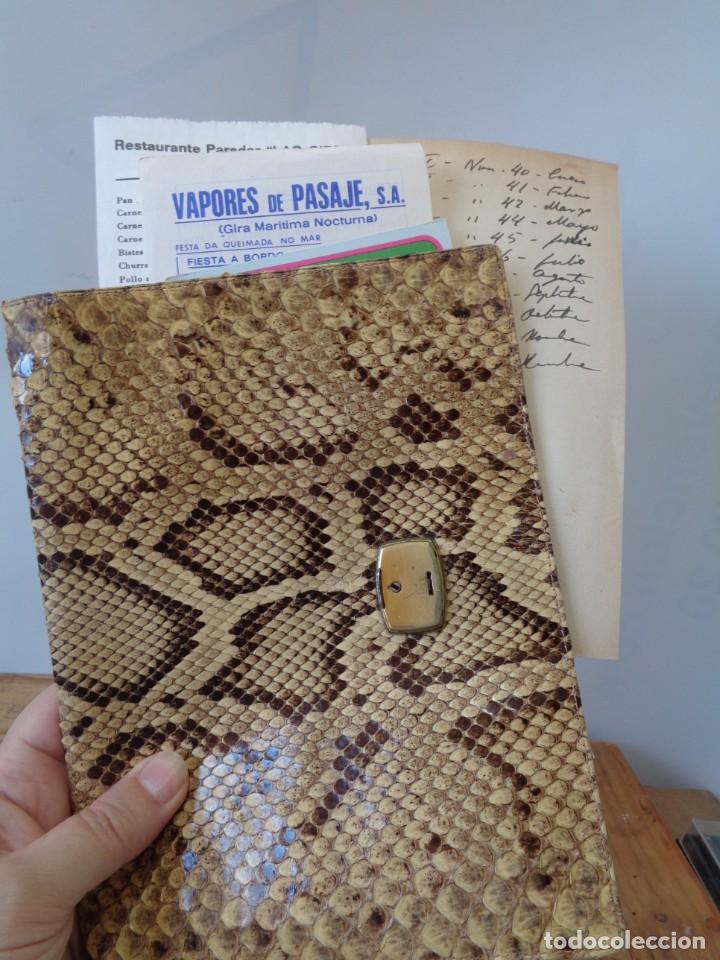 Vintage: &iexcl;&iexcl; PORTA FOLIOS, DOCUMENTOS. De PIEL de SERPIENTE PITON.!! - Foto 13