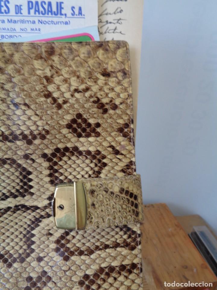 Vintage: &iexcl;&iexcl; PORTA FOLIOS, DOCUMENTOS. De PIEL de SERPIENTE PITON.!! - Foto 15