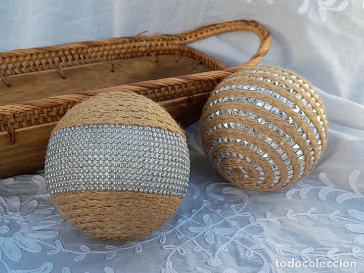 Vintage: 2 bolas decorativas - Foto 1