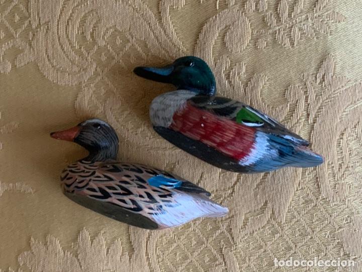 Vintage: Pareja de patos de madera - Foto 6