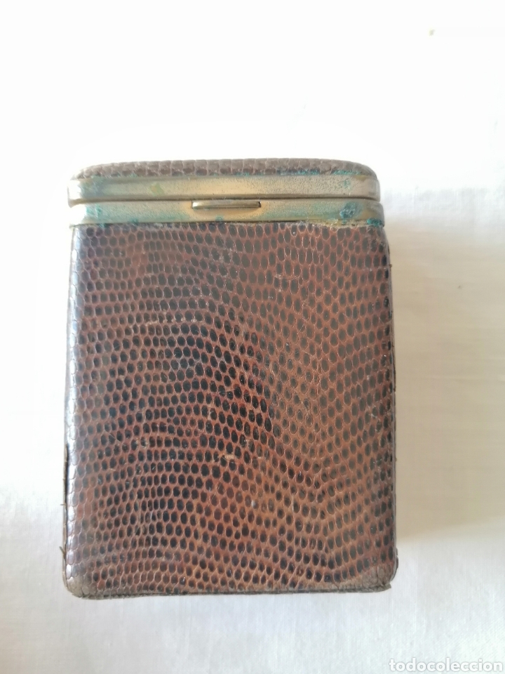 Vintage: Pitillera antigua piel de serpiente - Foto 1