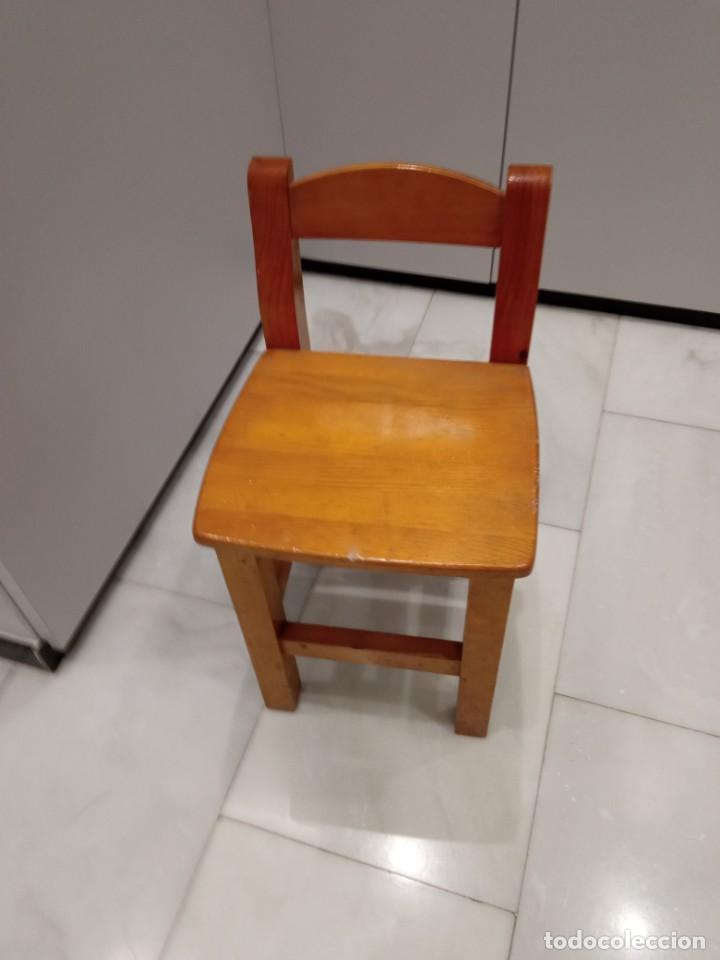 Vintage: SILLA INFANTIL DE MADERA - Foto 1