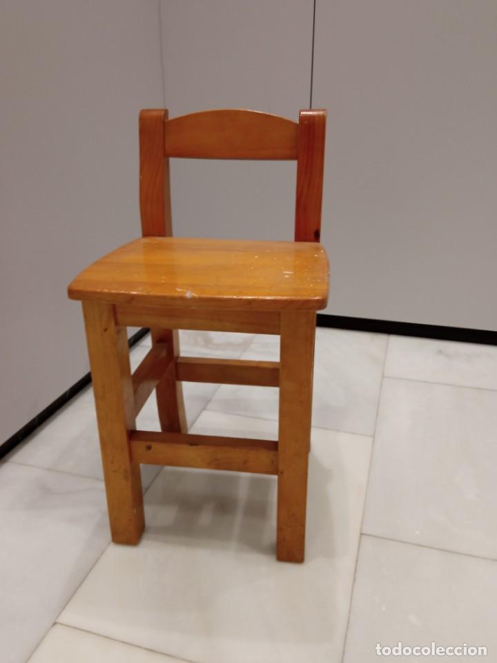 Vintage: SILLA INFANTIL DE MADERA - Foto 3