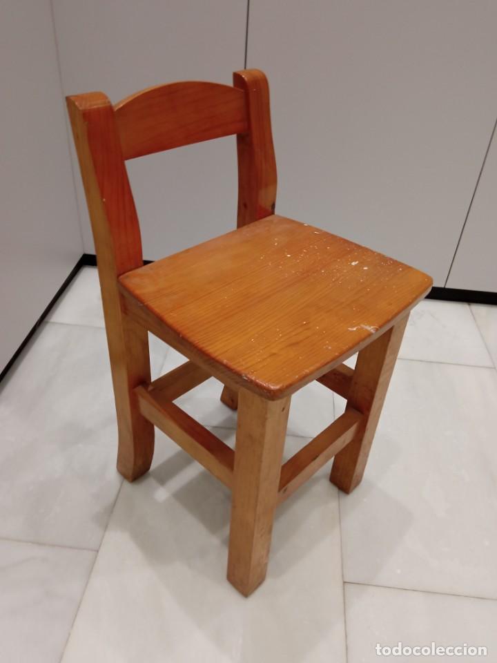 Vintage: SILLA INFANTIL DE MADERA - Foto 4
