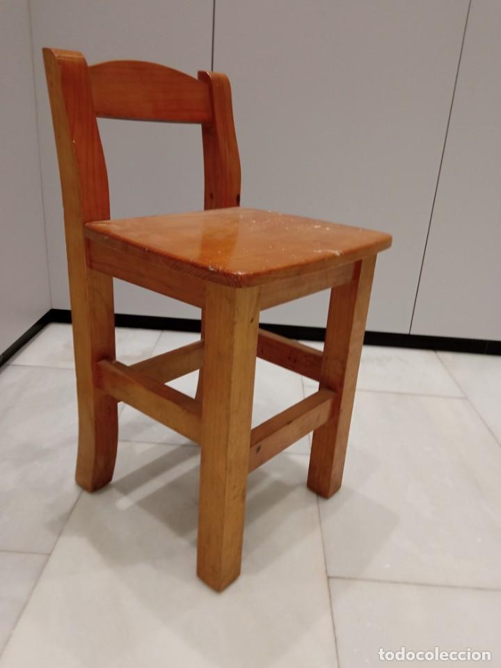 Vintage: SILLA INFANTIL DE MADERA - Foto 5