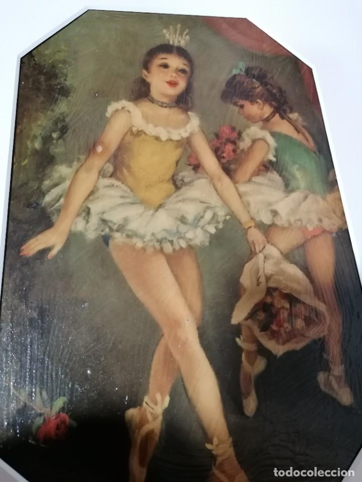 Vintage: - L&aacute;mina sobre tabla y con paspatu. - Foto 3