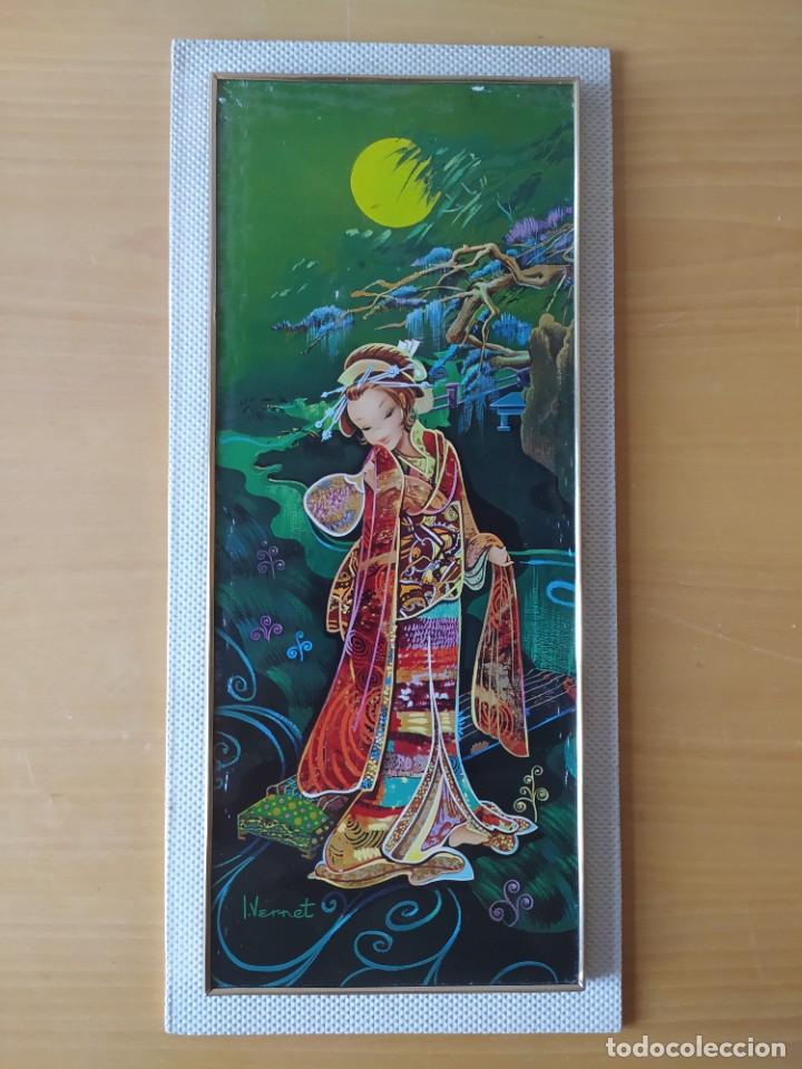 Vintage: CUADRO GEISHA VERNET. - Foto 1