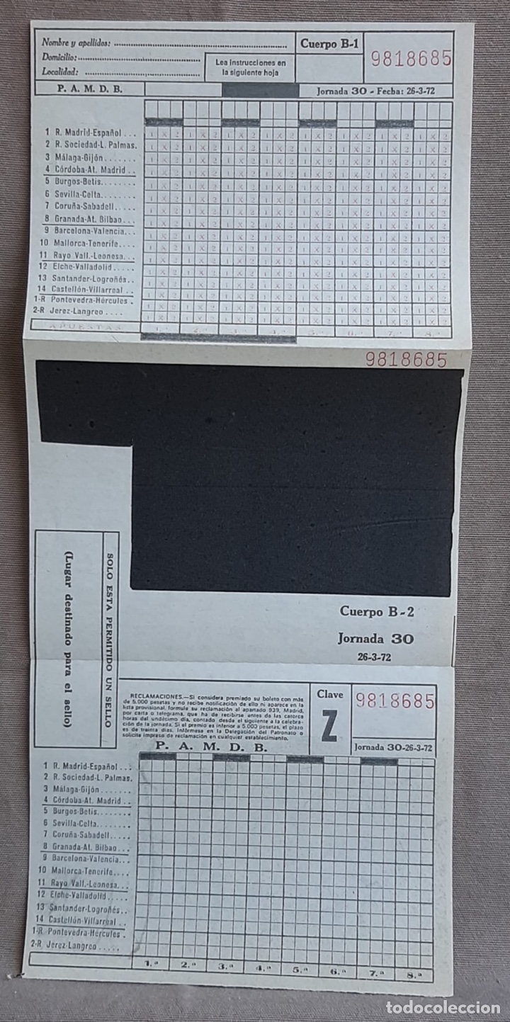 Vintage: Lote 2 boletos de quiniela. - Foto 4