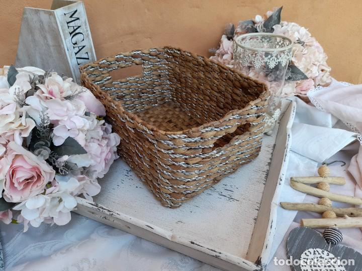 Vintage: Cesta de mimbre - Foto 3
