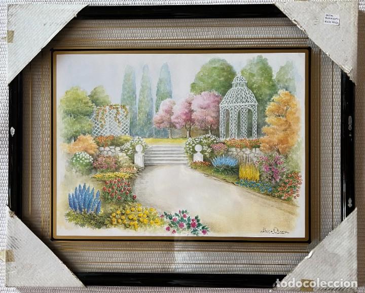 Vintage: Cuadro doble vidrio de 50x40 con interior de 40x29 &rdquo;Elena Olivera&rdquo;