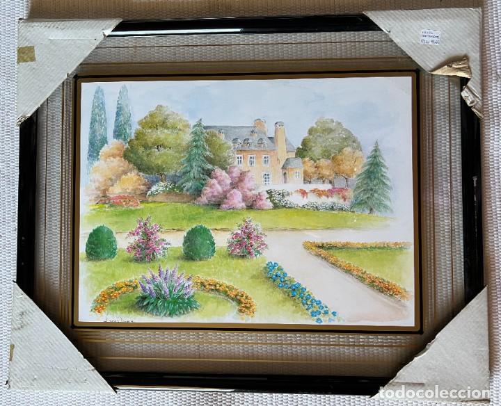 Vintage: Cuadro doble vidrio de 50x40 con interior de 40x29 &rdquo;Elena Olivera&rdquo;