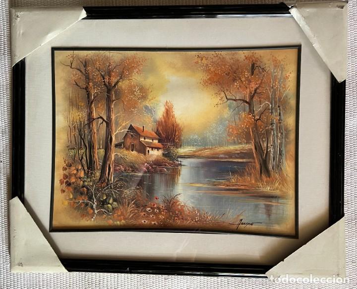 Vintage: Cuadro de 44x54 lamina paisaje 40x30.
