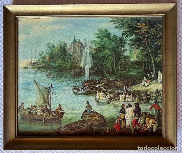 Vintage: Marcos dorados de (45x37) con laminas