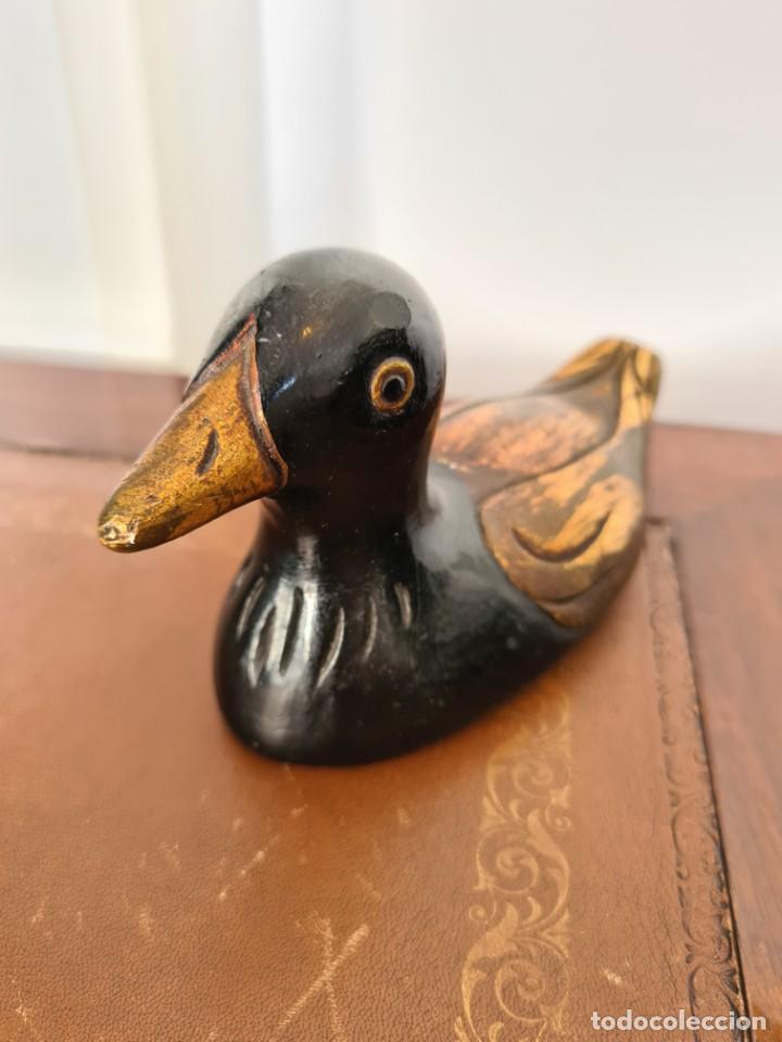 Vintage: PATO DE MADERA PINTADO - Foto 3