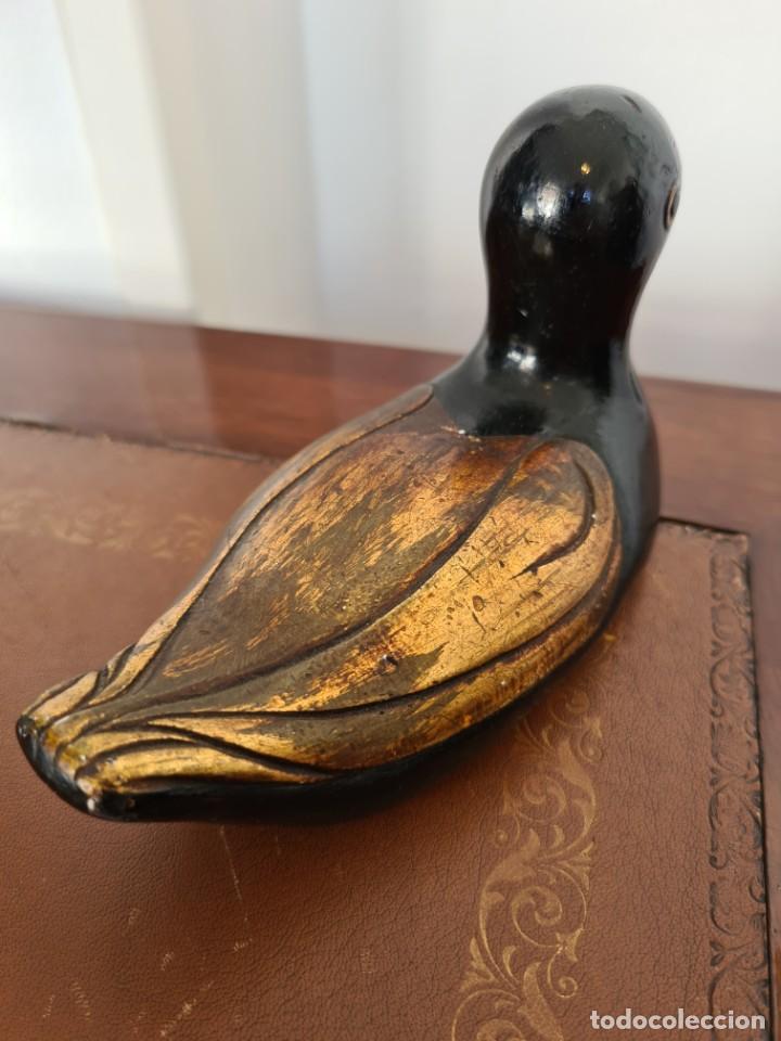 Vintage: PATO DE MADERA PINTADO - Foto 4