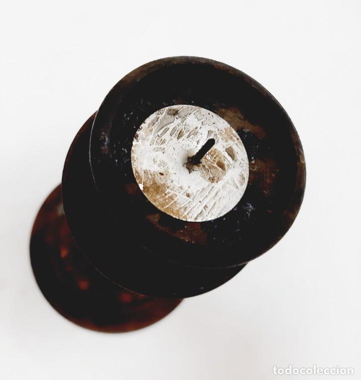 Vintage: Portavelas de madera antiguo - Foto 7