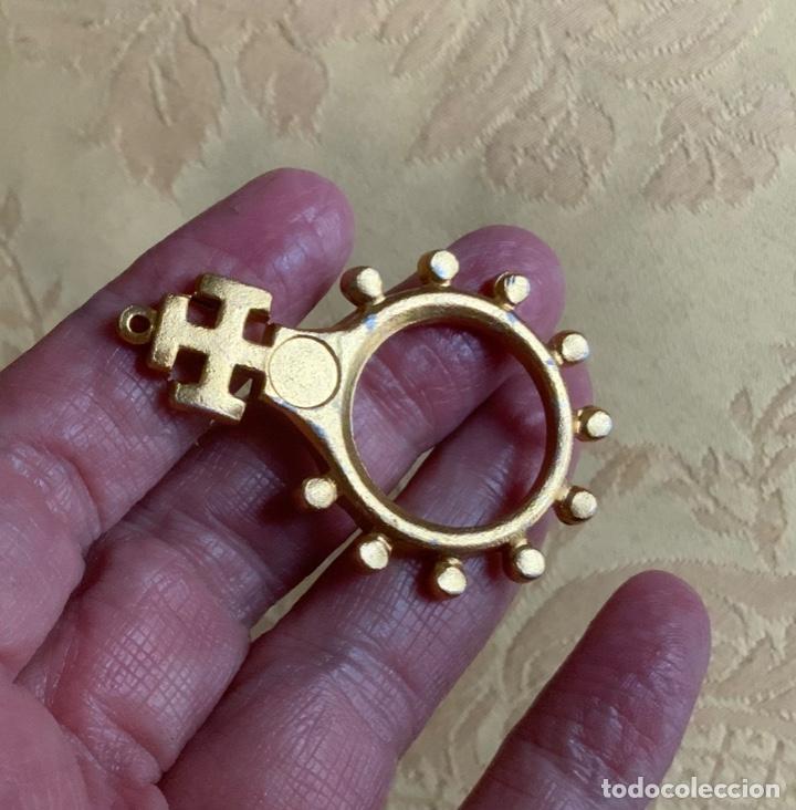 Vintage: ROSARIO DE DEDO DE ALUMINIO DORADO - Foto 5