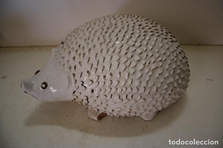 Vintage: figura erizo de ceramica
