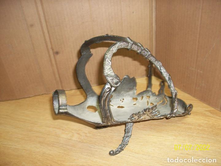 Vintage: PORTA BOTELLA PLATEADO - Foto 2