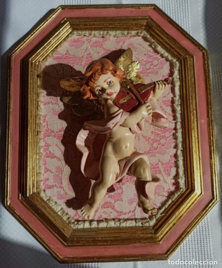 Vintage: Cuadro Angelote Con Viol&iacute;n - Foto 1