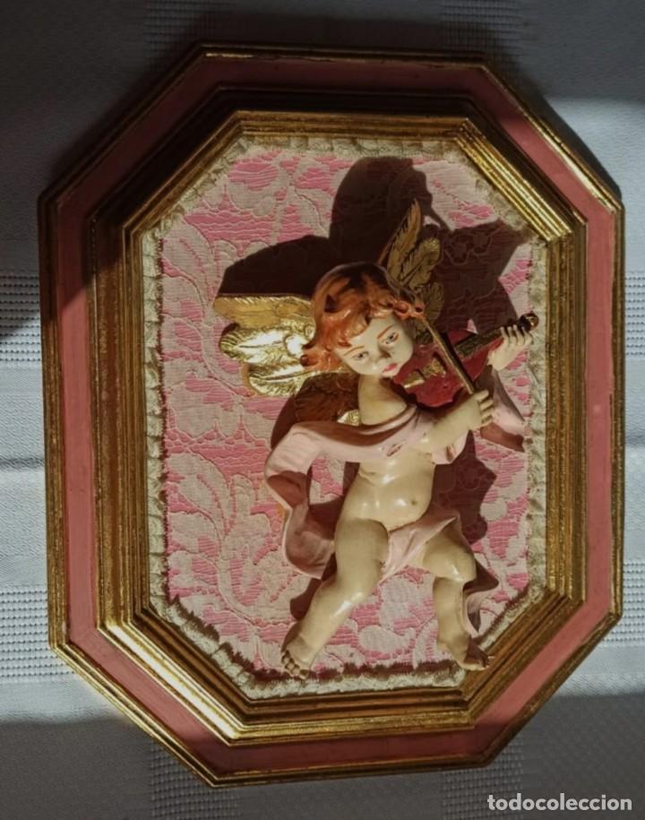 Vintage: Cuadro Angelote Con Viol&iacute;n - Foto 2