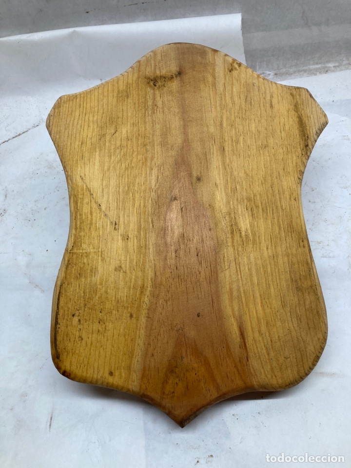 Vintage: Base de madera para escudo - Foto 2