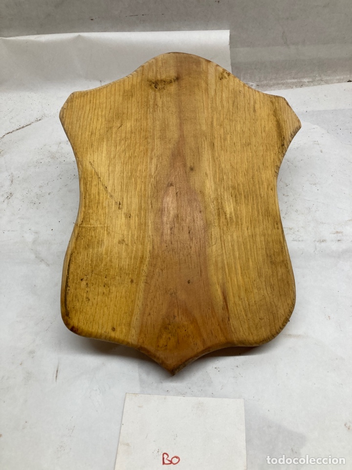Vintage: Base de madera para escudo - Foto 1