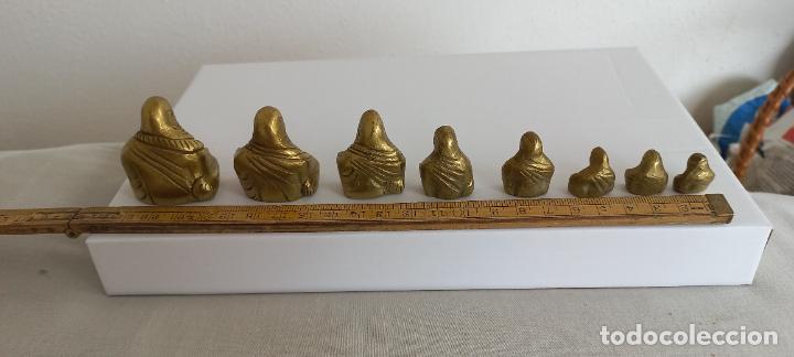 Vintage: 8 figuras de Buda feliz, de bronce. - Foto 8