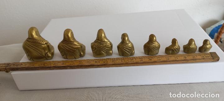 Vintage: 8 figuras de Buda feliz, de bronce. - Foto 9
