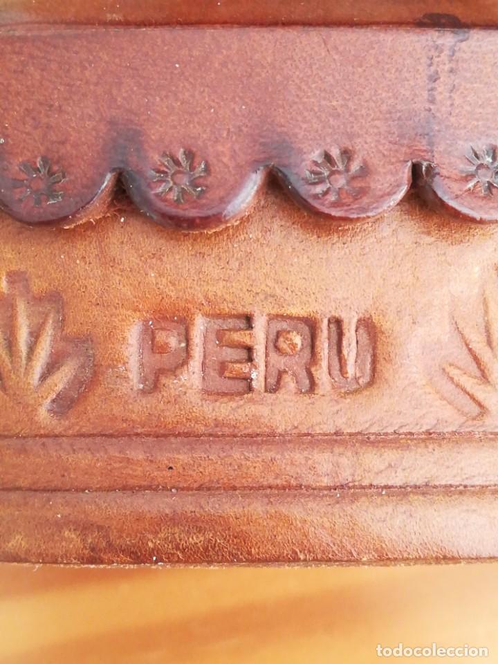 Vintage: caja de piel peru - Foto 2