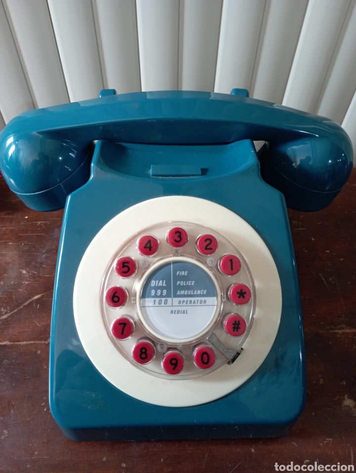 Vintage: Tel&eacute;fono Vintage azul - Foto 4