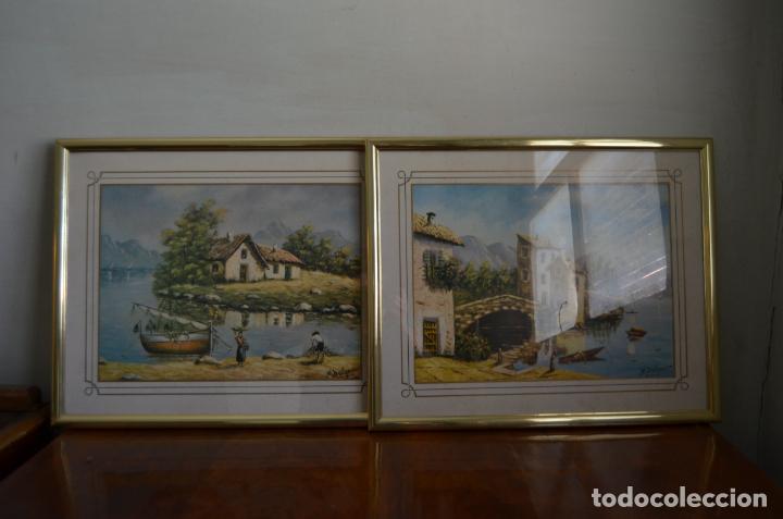 Vintage: Pareja de cuadros costeros - Foto 9
