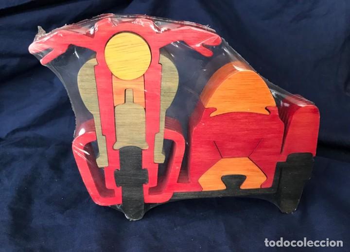 Vintage: SIDECAR. PUZZLE 3D MADERA MEDIANO EN COLORES. A ESTRENAR