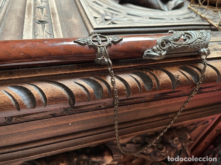 Vintage: SS Funda de espada o sable con adornos de metal - Foto 3