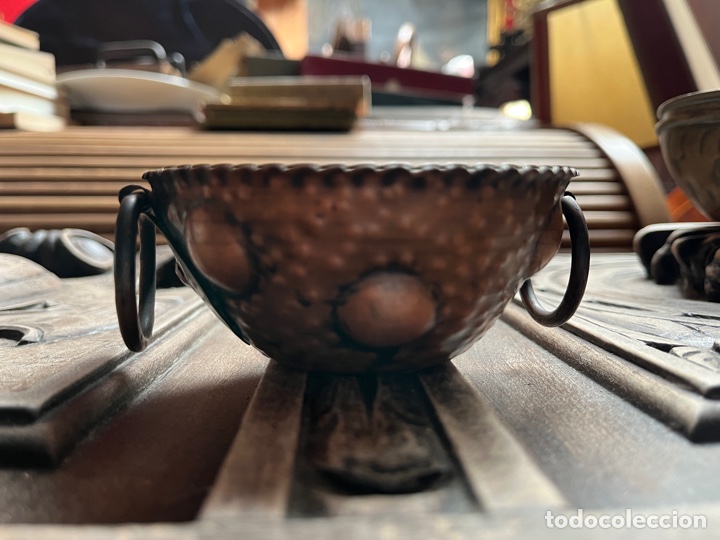 Vintage: Peque&ntilde;o cuenco con asas de cobre, muy bonito.