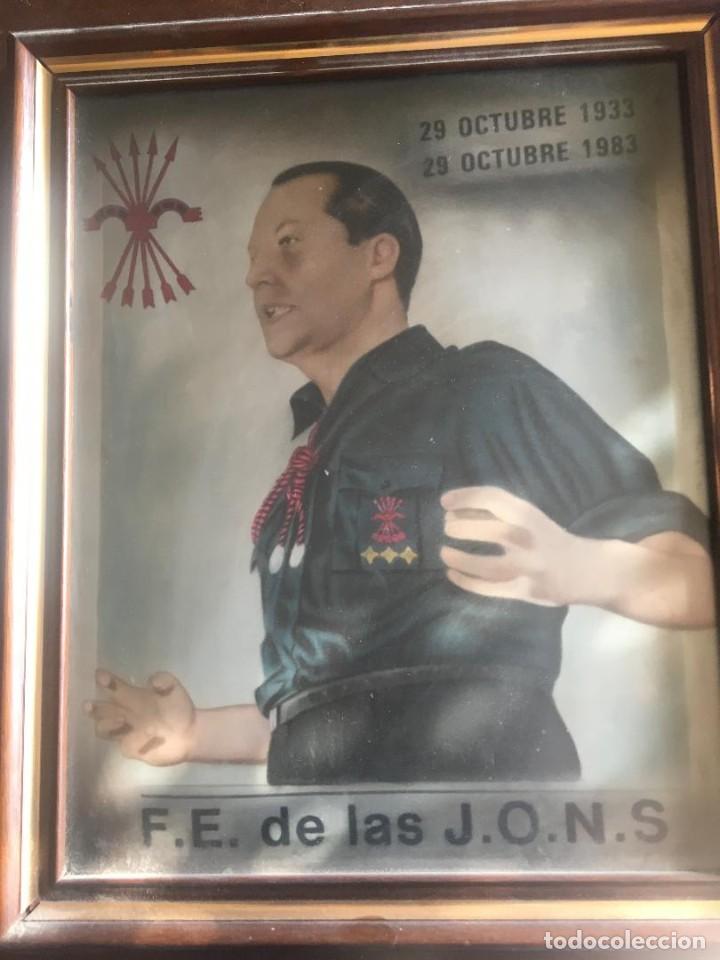 Vintage: Cuadro de Jos&eacute; Antonio conmemorativo del 50 aniversario de falange.
