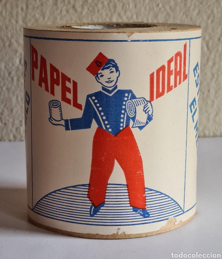 Vintage: Antiguo Rollo de Papel Ideal - Lavabo WC - Decoraci&oacute;n Vintage Botones Hotel