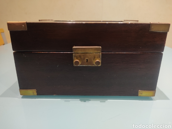 Vintage: Caja de teca con decoraci&oacute;n marinera - Foto 2