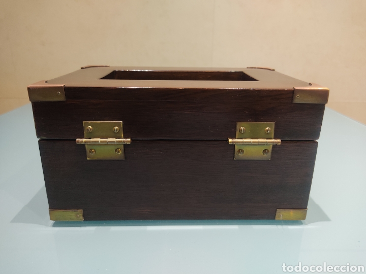 Vintage: Caja de teca con decoraci&oacute;n marinera - Foto 3