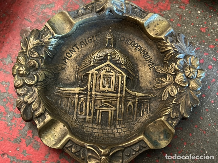 Vintage: Cenicero de bronce MONTAIGU. - Foto 2