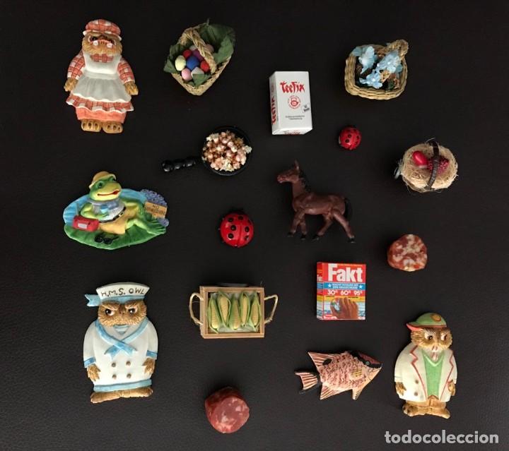 Vintage: GRUPO DE 17 ORIGINALES IMANES DECORATIVOS VARIADOS. VINTAGE. LOTE 3. A ESTRENAR