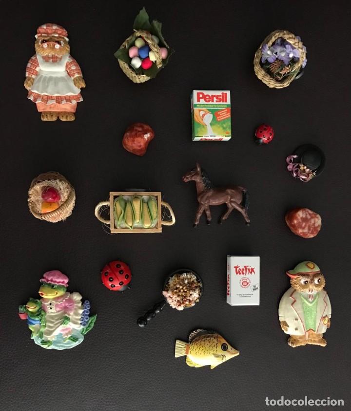 Vintage: GRUPO DE 17 ORIGINALES IMANES DECORATIVOS VARIADOS. VINTAGE. LOTE 5. A ESTRENAR