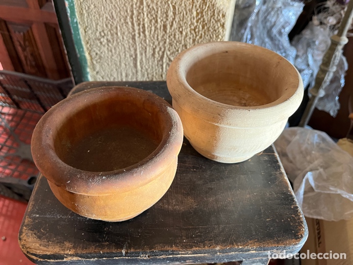 Vintage: Pareja de cuencos o morteros de madera. - Foto 2
