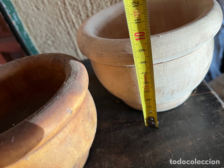 Vintage: Pareja de cuencos o morteros de madera. - Foto 3